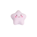 Perla stellata in acrilico lavanda con faccina sorridente per gioielli e accessori fai da te - Faccina sorridente stella / Viola