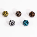 DIY acrylic leopard print round beads in five colors for jewelry making and keychains - Leopard Print Beads / 12mm / Multicolor