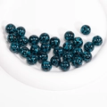 Deep blue acrylic leopard print round beads with holes for DIY jewelry making and crafts - Transparent Leopard Print / 12mm / Sapphire Blue
