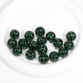 Green leopard print acrylic round beads for DIY jewelry and phone chain making - Transparent Leopard Print / 16mm / Dark Green