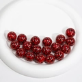 DIY red leopard print acrylic round beads with through-holes for jewelry making - Solid Leopard Print / 16mm / Red