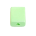 Perla rettangolare in acrilico verde chiaro con superficie liscia per gioielli DIY - Infilatura perline / Rettangolare - Verde Primavera