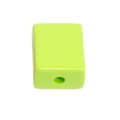 Perla acrilica rettangolare verde neon con finitura liscia e foro grande per bracciali DIY - Infilatura perline / Rettangolare - Verde Frutta
