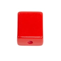 Perla rettangolare in acrilico rosso lucido con foro per creazione gioielli - Infilatura perline / Rettangolo-Rosso