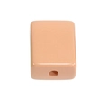 Perle rectangulaire en acrylique rose peau avec finition lisse et trou pour la joaillerie - Perlage / Rectangle Café