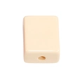 Perle rectangulaire en acrylique beige macaron avec finition lisse pour bijoux DIY - Perlage / Rectangulaire - Jaune Clair