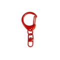 Rote Metall-Karabiner-Schlüsselanhänger mit Drehring und gefedertem Verschluss - D-Ring-Clip-Anhänger / Rot