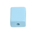 Perle rectangulaire bleu ciel en acrylique mat pour la création de bijoux DIY - Perlage / Rectangle - Bleu Clair