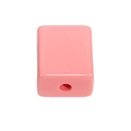 Perle rectangulaire rose en acrylique macaron avec surface lisse pour bijoux DIY - Perlage / Rectangulaire - Pêche
