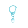 Hellblauer lackierter D-Ring Schlüsselanhänger mit Drehgelenk für DIY-Schmuckzubehör - D-Ring-Clip-Anhänger / Smaragdgrün