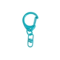 Hellblauer matter Karabinerhaken aus Metall für DIY Schmuck und Schlüsselanhänger - D-Ring-Clip-Anhänger / Dunkel-Smaragd