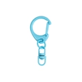 Hellblauer matt lackierter Schlüsselanhänger Haken mit 360-Grad-Wirbel für DIY Schmuck - D-Ring-Clip-Anhänger / Hellblau