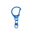 Hellblauer Karabinerverschluss aus Legierung mit Wirbel für DIY Schlüsselanhänger Zubehör - D-Ring-Clip-Anhänger / Saphirblau