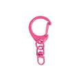 Rosafarbener Karabinerhaken aus legiertem Metall mit Drehverschluss für DIY-Schlüsselanhänger - D-Ring-Clip-Anhänger / Rosalila