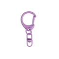 Fliederlilafarbener Schlüsselanhänger mit Karabiner und drehbarem Hummerverschluss - D-Ring-Clip-Anhänger / Lila