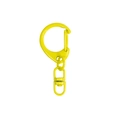 Gelb lackierter D-Ring Karabinerverschluss mit Drehgelenk für DIY-Schlüsselanhänger - D-Ring-Clip-Anhänger / Gelb