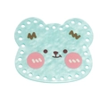 Base de acrílico azul claro con forma de oso y agujeros para bolsos de ganchillo y DIY - Oso-Azul