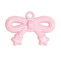 Pink acrylic bow charm with star design for DIY phone chains and keychains - Pink