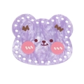 Base de acrílico con forma de oso jaspeado púrpura para colgantes de bolsos hechos a mano - Oso Púrpura