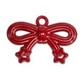 DIY acrylic red bowknot charm with star accents for mobile phone chains and keyrings - Red