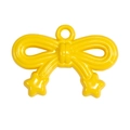 Bright yellow acrylic bow pendant with star charms for DIY jewelry making and crafts - Yellow