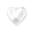 Transparent acrylic heart charm with pre-drilled hole for DIY jewelry and keychain - Crystal Heart / Small Hole Heart (White)