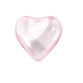 Translucent pink acrylic heart bead with center hole for DIY jewelry and crafts - Crystal Heart / Small Hole Heart (Pink)