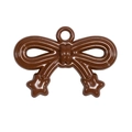 DIY brown acrylic bow pendant with star details for phone chains and keychains - Dark Coffee