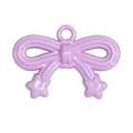 Light purple acrylic bow pendant with star element for DIY keychains and jewelry making - Purple