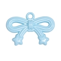 Light blue acrylic bow star pendant with glossy finish for DIY jewelry and accessories - Aqua Blue