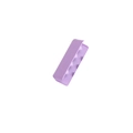 Pinza per capelli quadrata opaca viola chiaro in resina dallo stile minimalista - 25mm / Viola Chiaro