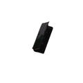 Mattschwarzer U-förmiger Metall-Kordelclip mit Zähnen zur sicheren Gurtbandbefestigung - Schwarzton (25mm)