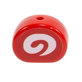 Narutomaki style red resin bead with spiral pattern for DIY jewelry and accessories - Swiss Roll - Red