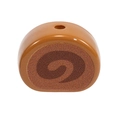 Brown Swiss roll cake bead with dark spiral detail for DIY jewelry making - Swiss Roll - Light Coffee