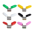 Set of 6 colorful bead stoppers with metal springs for DIY jewelry making and crafting - Large-Random Color