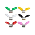 Colorful spring bead stoppers in six vibrant colors for DIY jewelry making and knitting - Small-Random Color