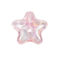 Perle étoile en acrylique rose irisé translucide avec trou central pour loisirs créatifs - Pentagramme Plat à Trou Droit / Transparent-Rose