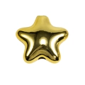 Perle en forme d'étoile dorée avec finition métallique pour la création de bijoux - Pentagramme Plat à Trou Droit / Jaune Métallisé