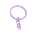 Violetter Schlüsselanhänger aus mattem Metall mit dreigliedriger Kette für DIY - Hellviolett