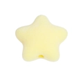 Pendentif étoile jaune floqué avec grand trou pour création de bijoux DIY - Pentagramme Plat à Trou Droit / Flocage - Jaune