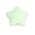 Perle étoilée vert clair givrée avec grand trou pour bijoux DIY et chaînes de téléphone - Pentagramme Plat à Trou Droit / Flocage - Vert