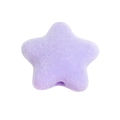 Perle étoile floquée lavande avec trou pour création de chaînes de téléphone et bijoux - Pentagramme Plat à Trou Droit / Flocage - Violet