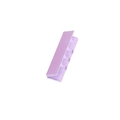 Matte lavendel lila 25mm rechteckige Haarspange mit Zähnen für DIY-Haarschmuck - Hellviolett