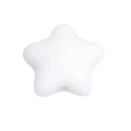 Accessoire perle étoile blanche unie avec finition mate pour la création de bijoux - Pentagramme Plat à Trou Droit / Floqué - Blanc