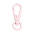 Pink matte paint swivel lobster clasp alloy spring ring hook for keychains - Macaron Color Keychain / Light Pink