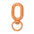 Polished orange metal swivel snap hook ring for DIY keychains and bag accessories - UV Dazzling Color / Orange