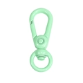 Mint green metal swivel spring hook with 360-degree rotation ring for DIY keychains - Macaron Color Keychain / Milk Green