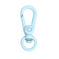 Light blue round spring snap hook with 360-degree swivel ring for DIY keychains - Macaron Color Keychain / Aqua Blue