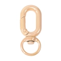 Champagne gold metal swivel snap hook with 360-degree rotation ring for DIY keychains - UV Dazzling Color / Grapefruit