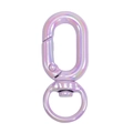 Iridescent aurora purple swivel spring ring clasp for DIY keychain accessories - UV Dazzling Color / Light Purple